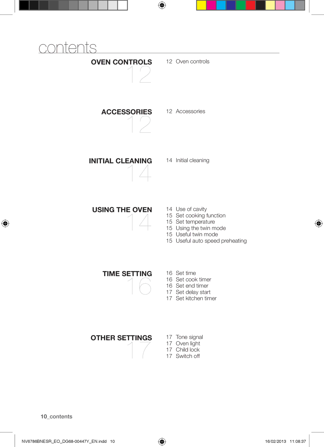 Samsung NV6786BNESR/EO manual Contents 