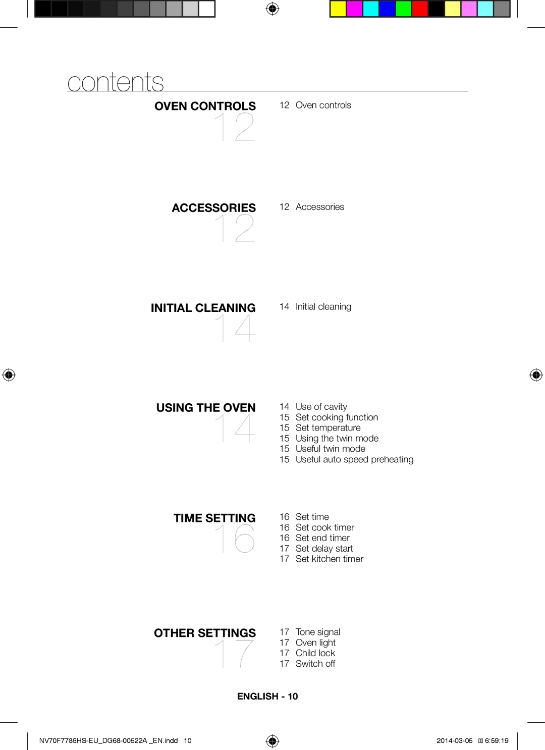 Samsung NV70F7786HS/EU manual Contents 