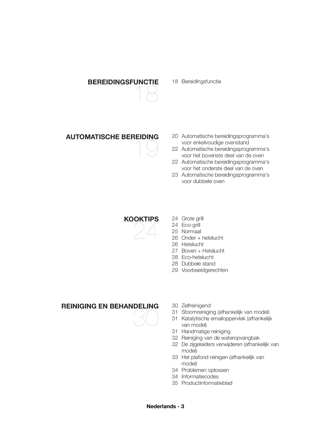 Samsung NV70F7766LS/EF, NV70F7796MS/EF manual Nederlands, Bereidingsfunctie 