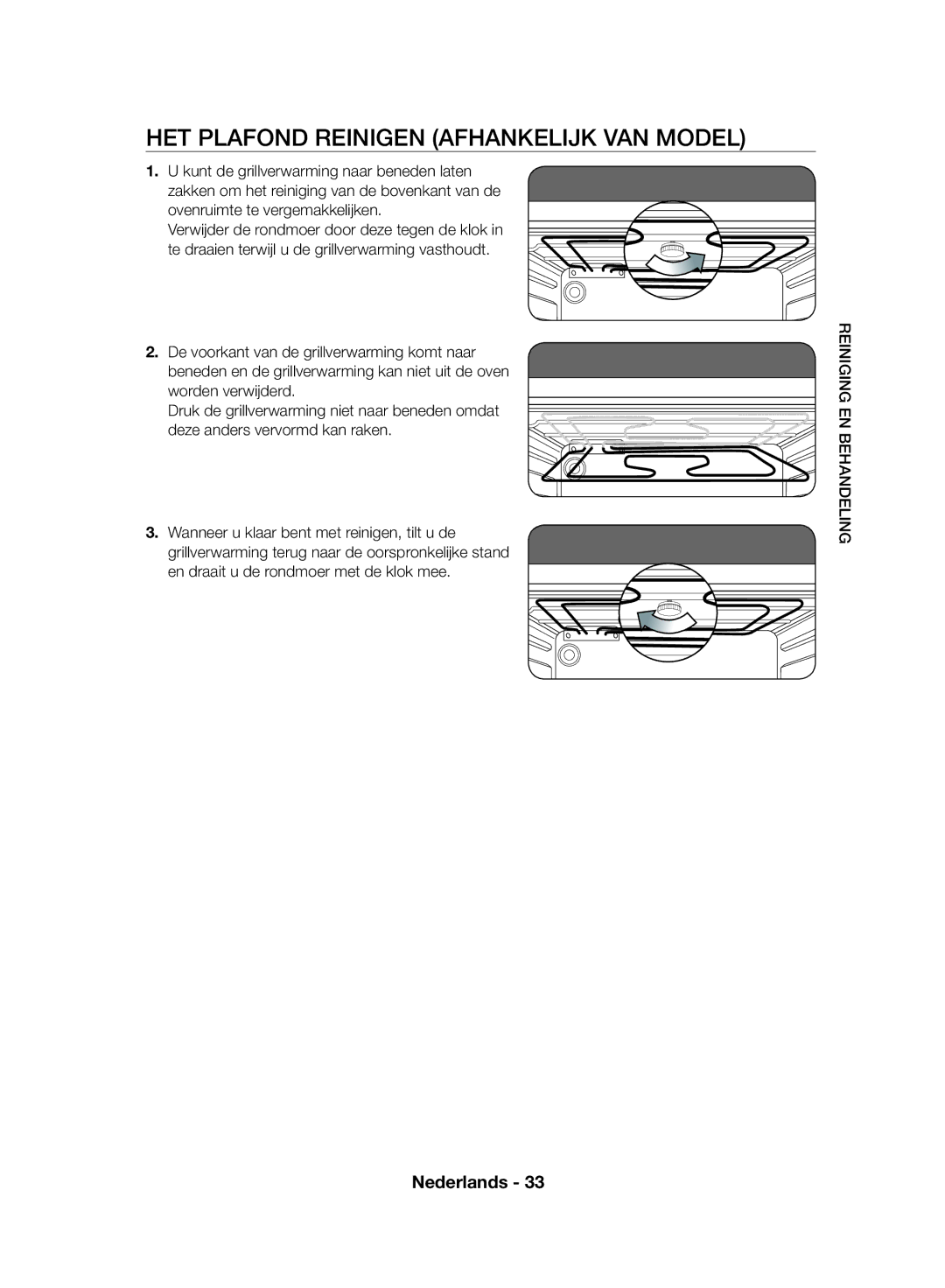 Samsung NV70F7796MS/EF manual HET Plafond Reinigen Afhankelijk VAN Model 