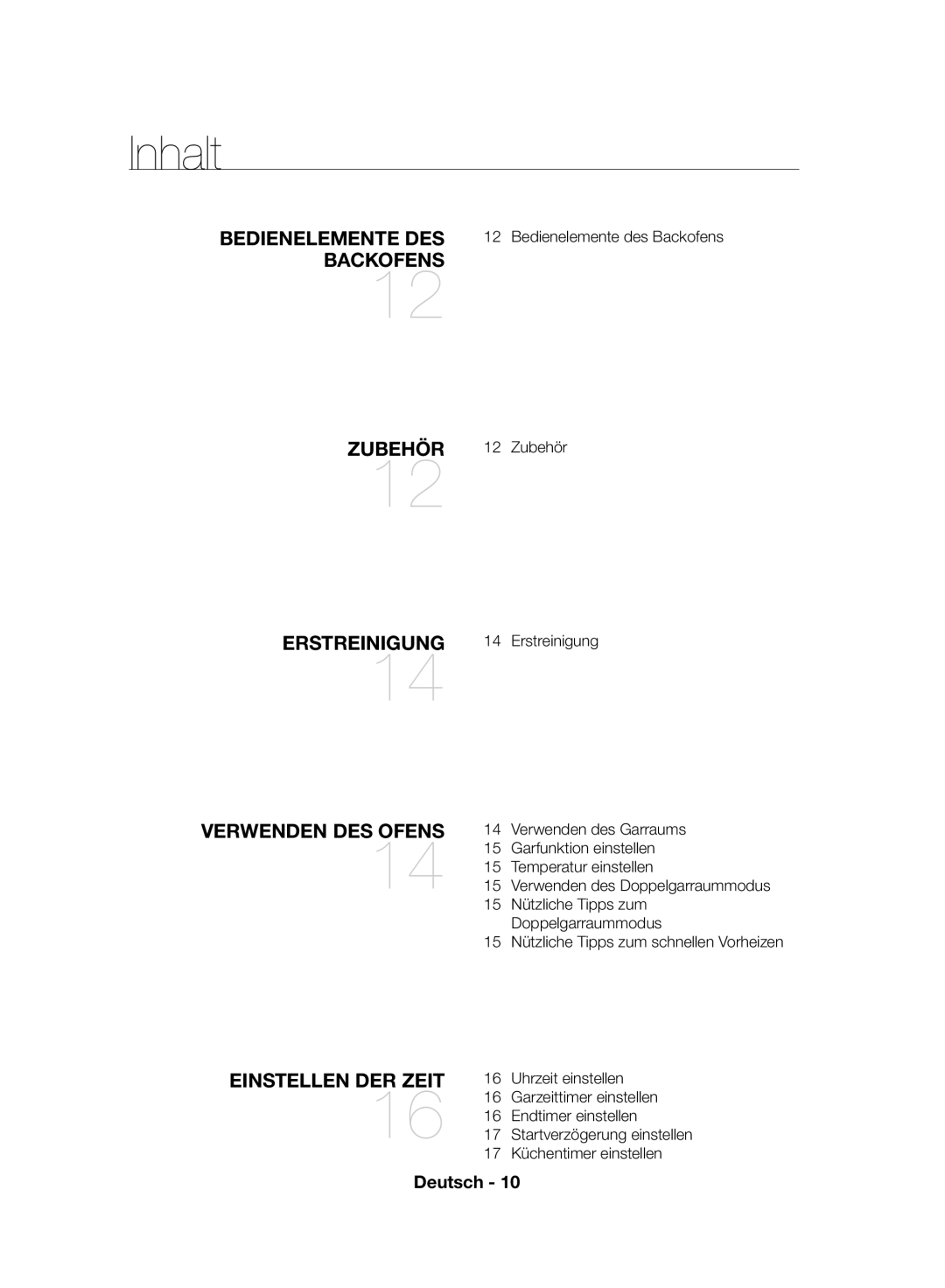 Samsung NV70F7796MS/EF manual Inhalt 