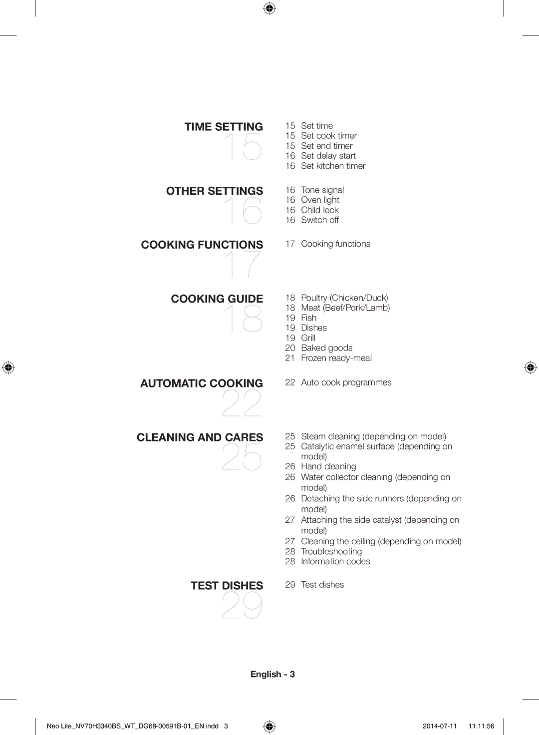 Samsung NV70H3340BS/WT manual English 