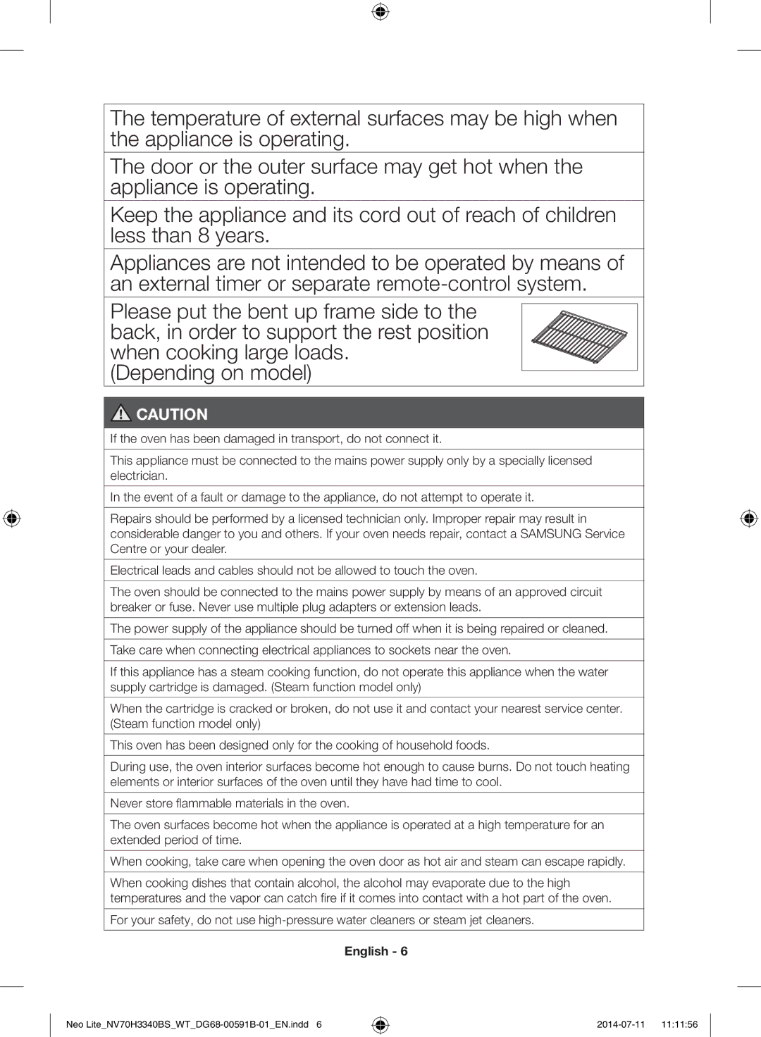 Samsung NV70H3340BS/WT manual English 