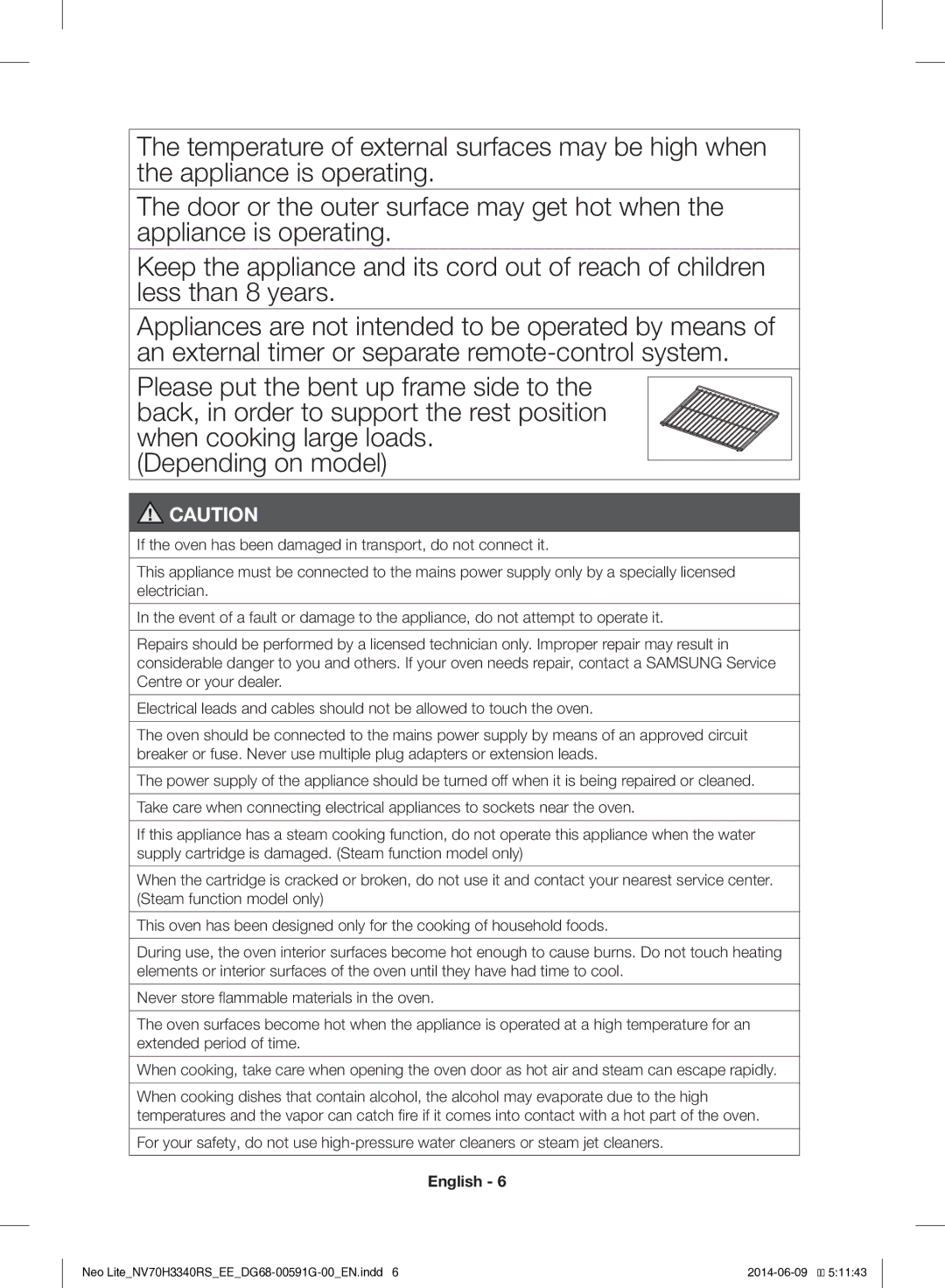 Samsung NV70H3340RS/EE manual English 