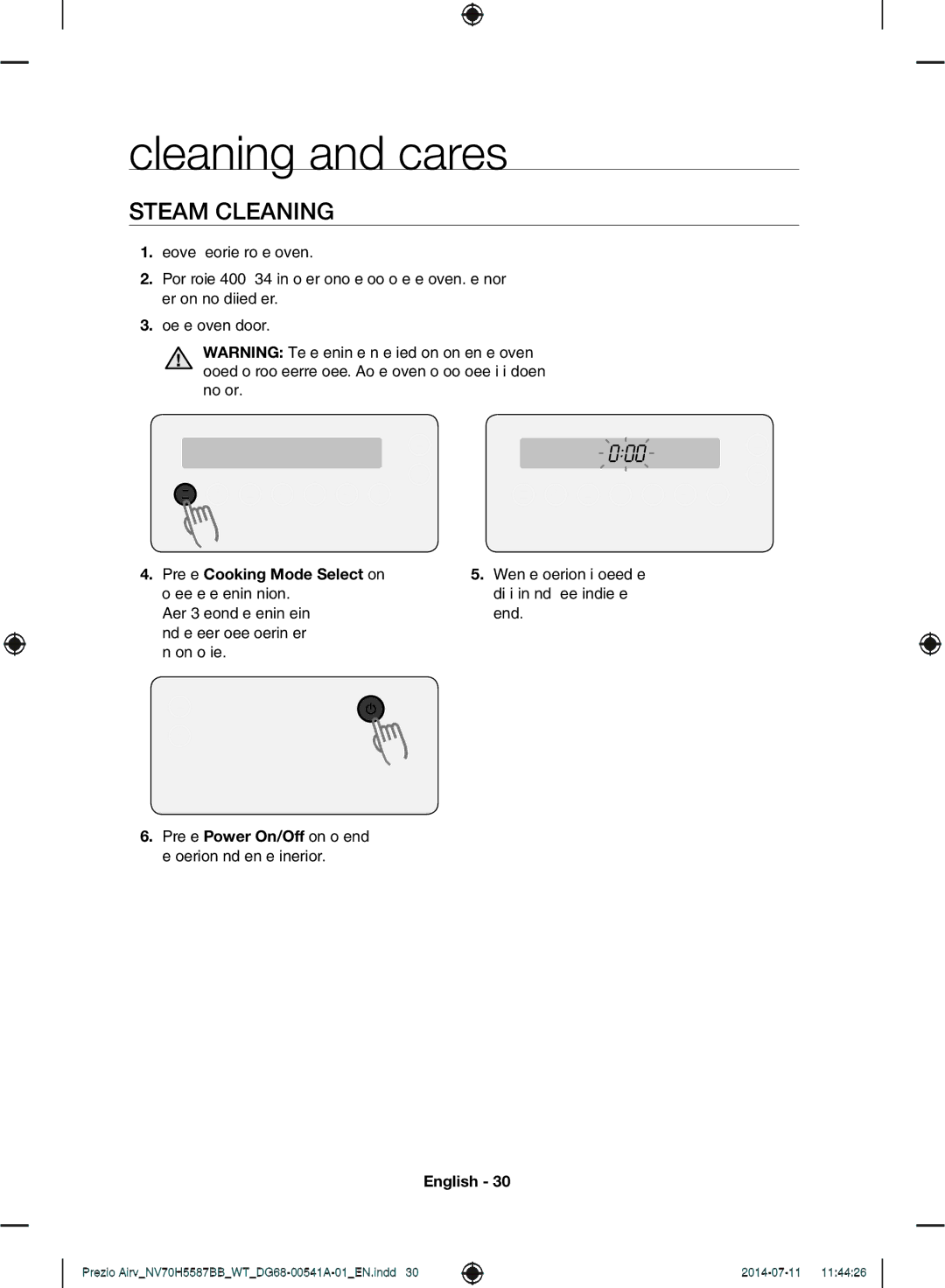 Samsung NV70H5557LB/WT, NV70H5587BB/WT manual Cleaning and cares, Steam Cleaning 