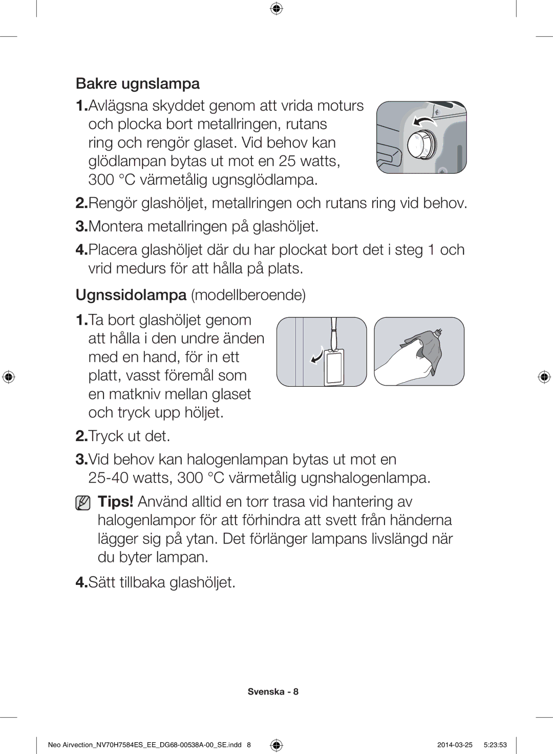 Samsung NV70H7584ES/EE manual Svenska 