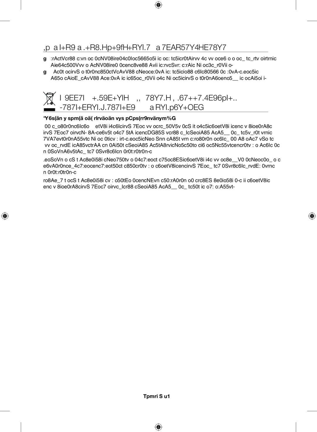 Samsung NV70H7584ES/EE manual Funktion til automatisk energibesparelse, Gælder i lande med systemer til affaldssortering 