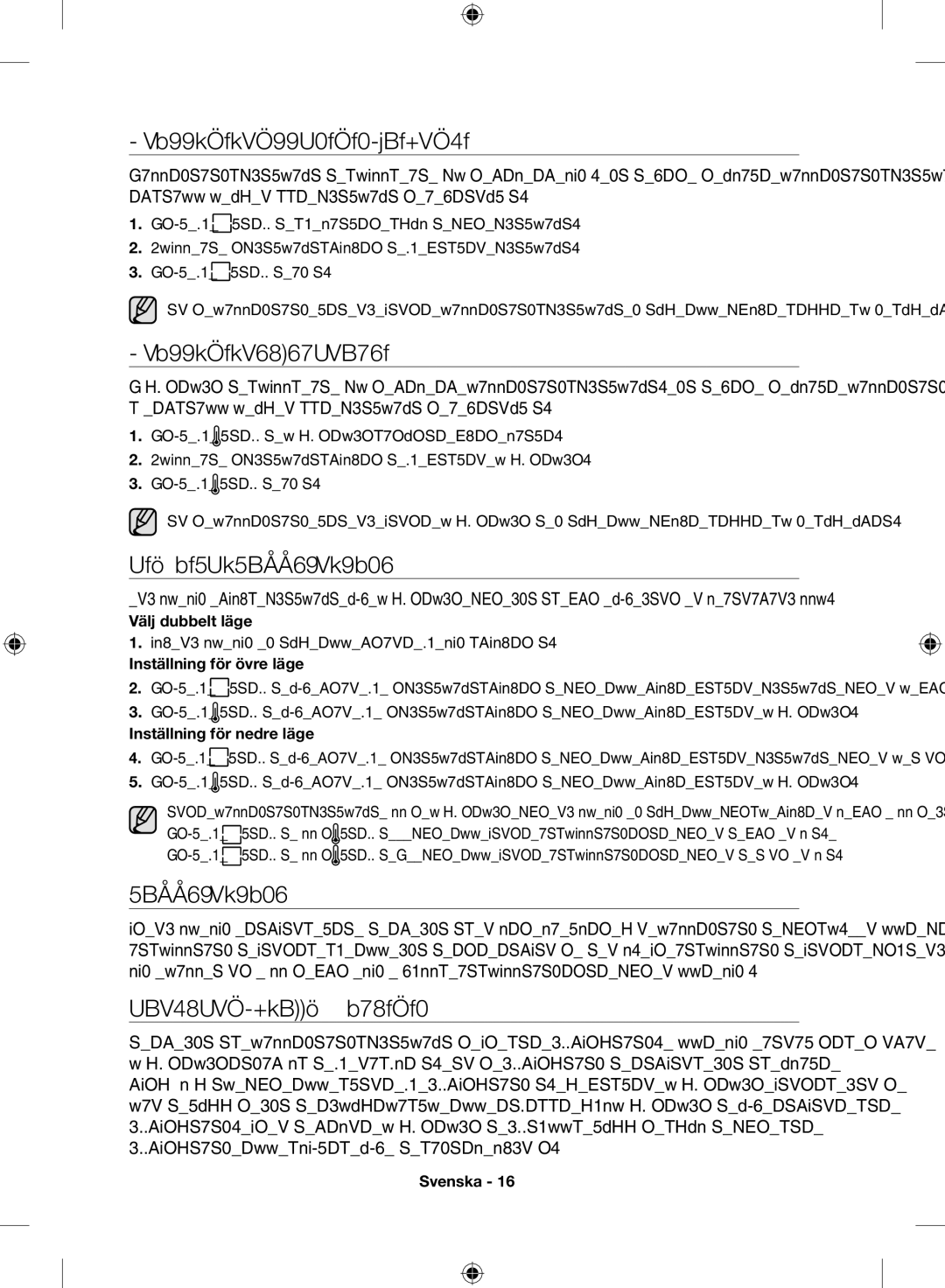 Samsung NV70H7786ES/EE manual Ställ in tillagningsfunktion, Ställ in temperaturen, Använda dubbelt läge, Dubbelt läge 