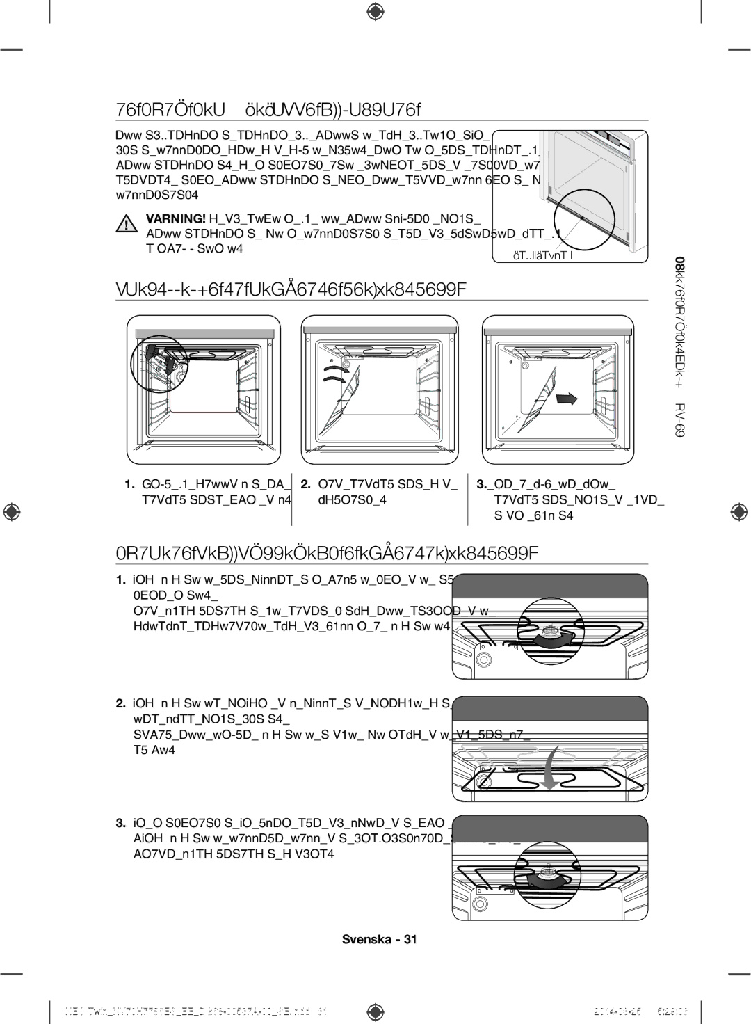 Samsung NV70H7786ES/EE manual Rengöring av vattenuppsamlaren, Ta loss skenorna beroende på modell 