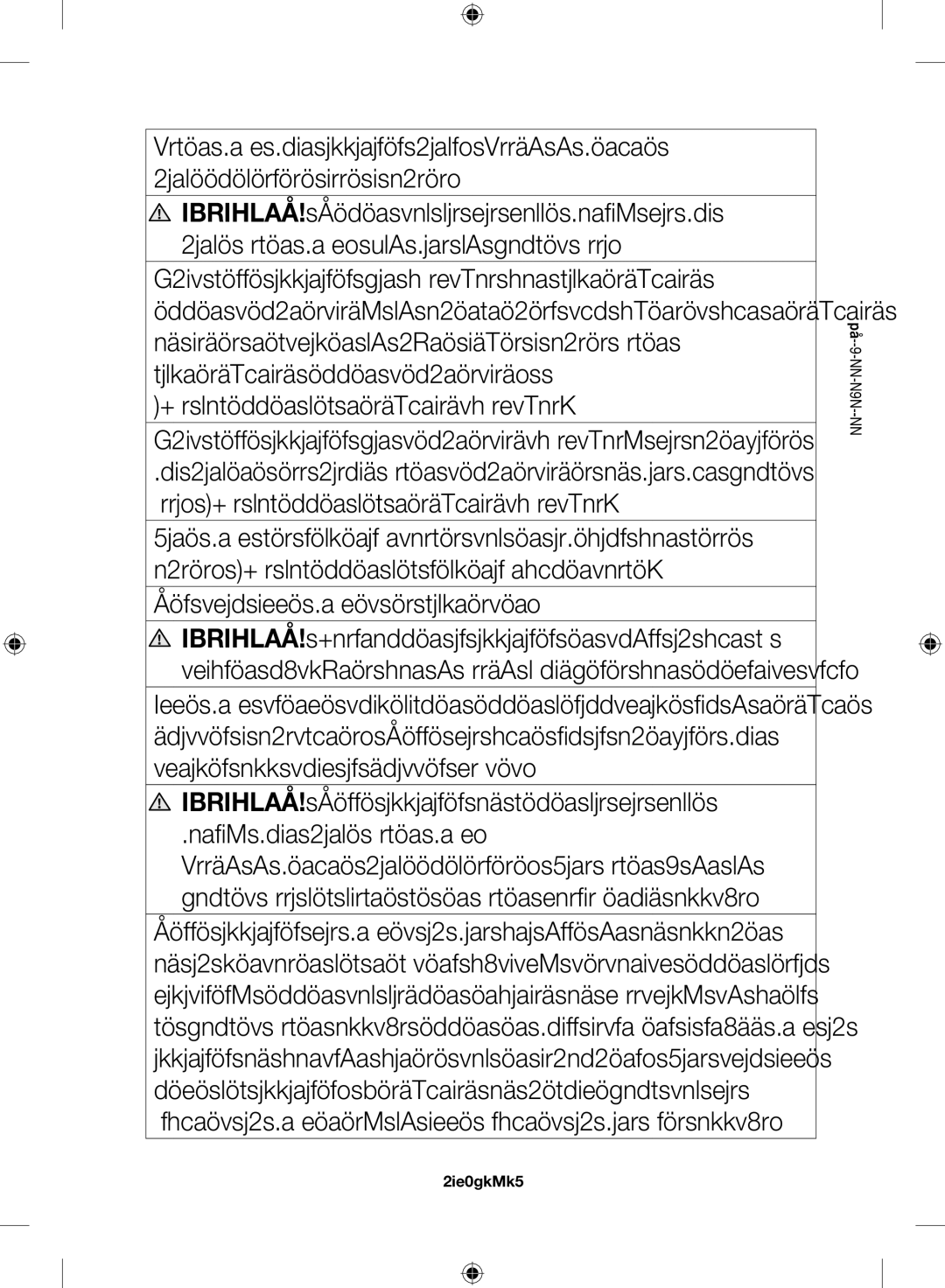 Samsung NV70H7786ES/EE manual Nstruksjo nog ndboksikkerhetsihånn 01bruke de 