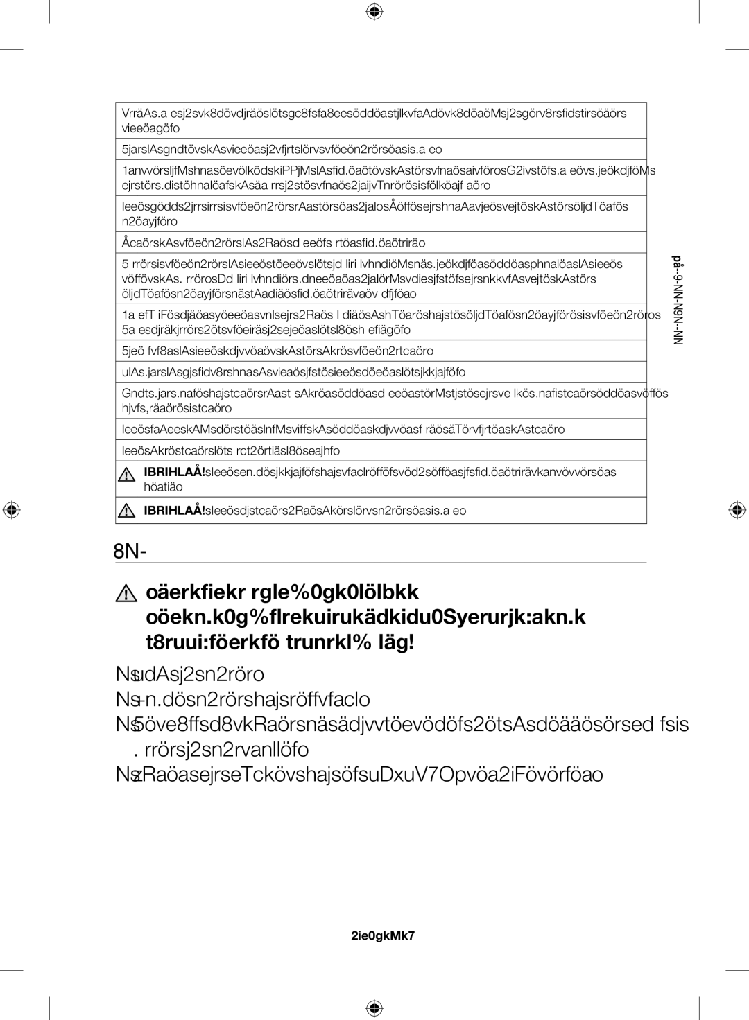 Samsung NV70H7786ES/EE manual Pæreutskifting 