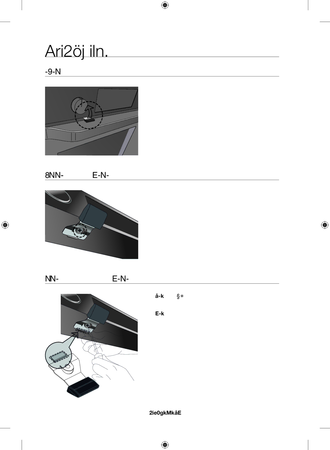 Samsung NV70H7786ES/EE manual Mekanisk lås, Slik brukes den, Fjerning av mekanisk lås, Installasjon av mekanisk lås 