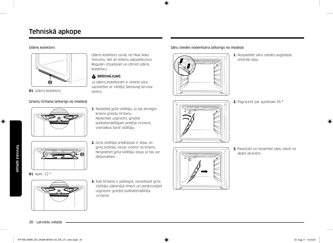 Samsung NV70K1340BB/EO, NV70K1340BS/EO manual Tehniskā apkope 