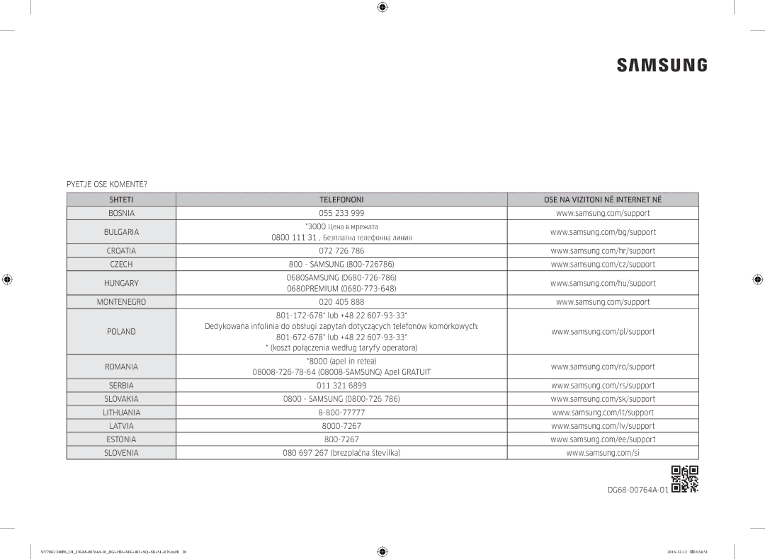 Samsung NV70K1340BB/OL, NV70K1340BS/OL, NV70K1340BB/EO, NV70K1340BS/ML manual 055 233 