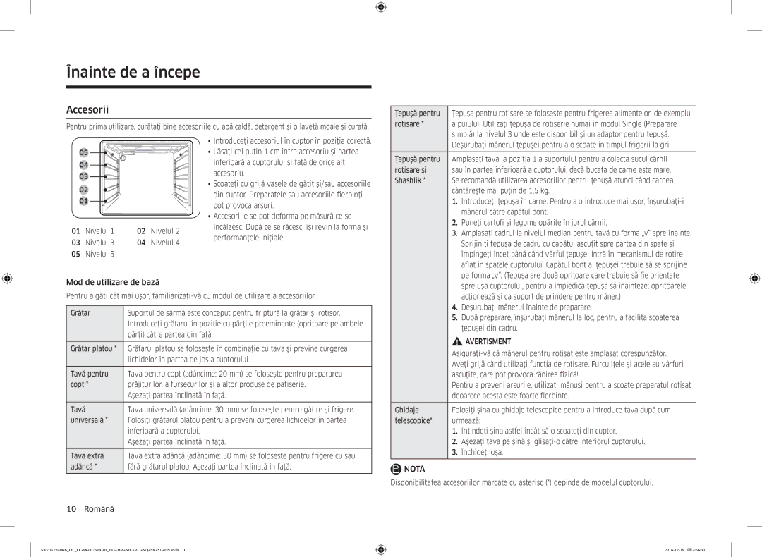 Samsung NV70K2340RB/OL, NV70K2340RB/EO manual Accesorii 