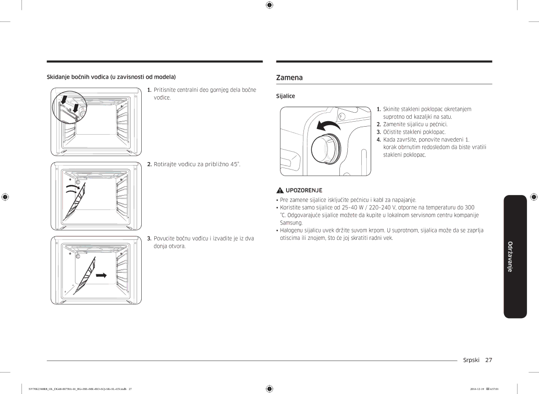 Samsung NV70K2340RB/EO, NV70K2340RB/OL manual Zamena 
