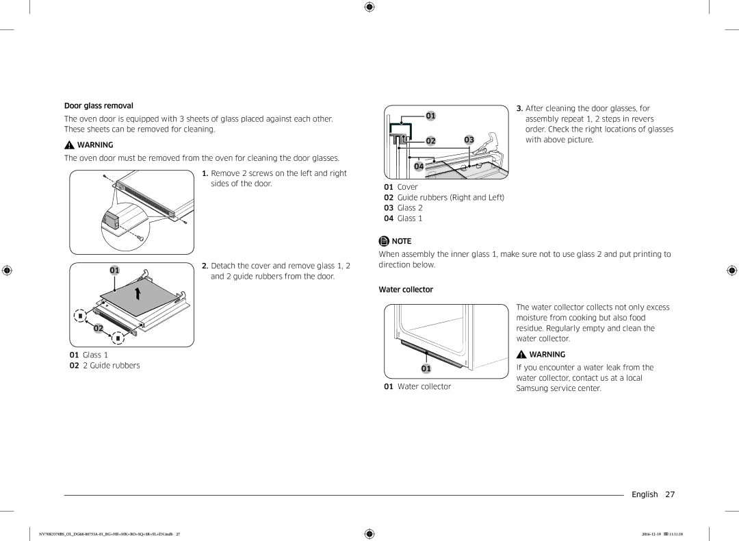 Samsung NV70K3370BS/OL manual Maintenance 