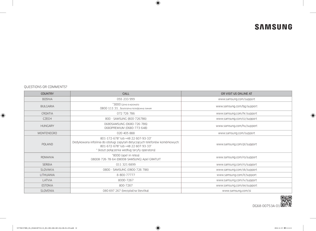 Samsung NV70K3370BS/OL manual Questions or COMMENTS? 