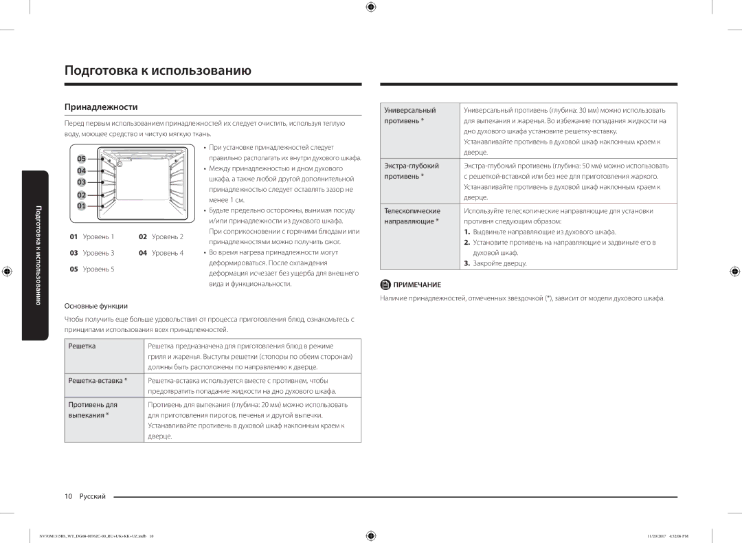 Samsung NV70M1315BS/WT manual Принадлежности, Уровень 