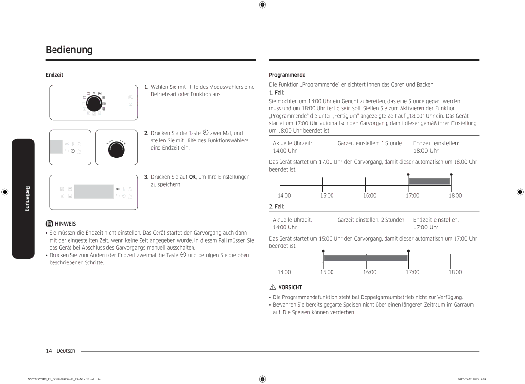 Samsung NV70M3571RS/EF manual Vorsicht 