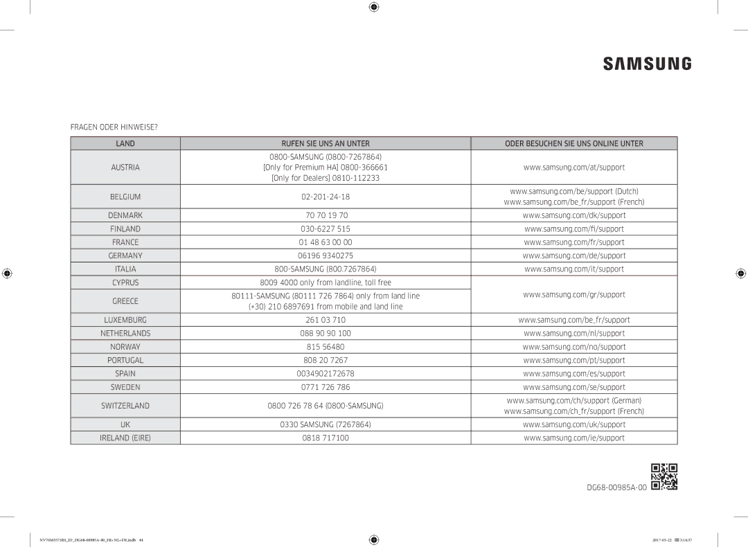 Samsung NV70M3571RS/EF manual Samsung 