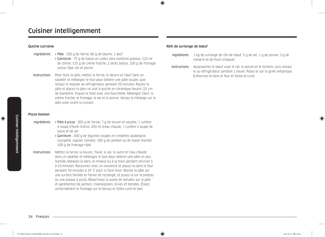 Samsung NV70M3571RS/EF manual Cuisiner intelligemment 