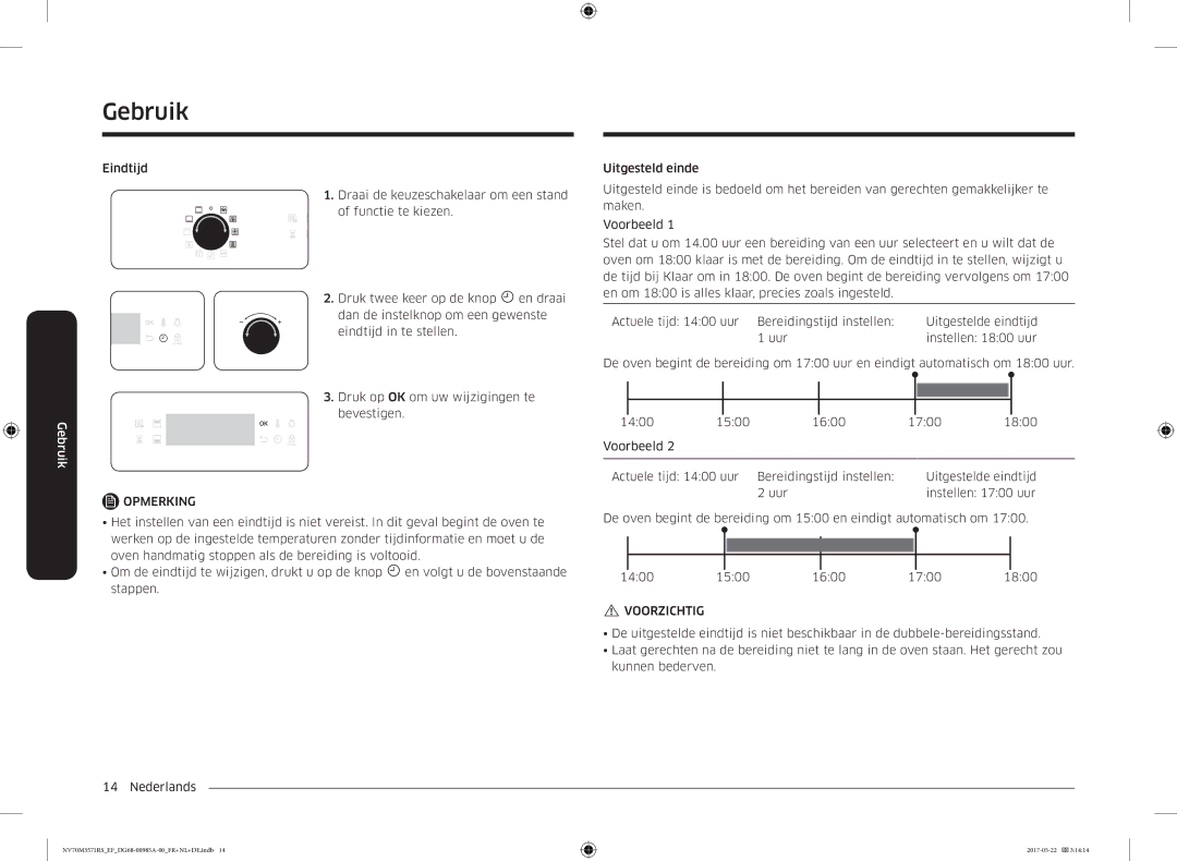 Samsung NV70M3571RS/EF manual Voorzichtig 