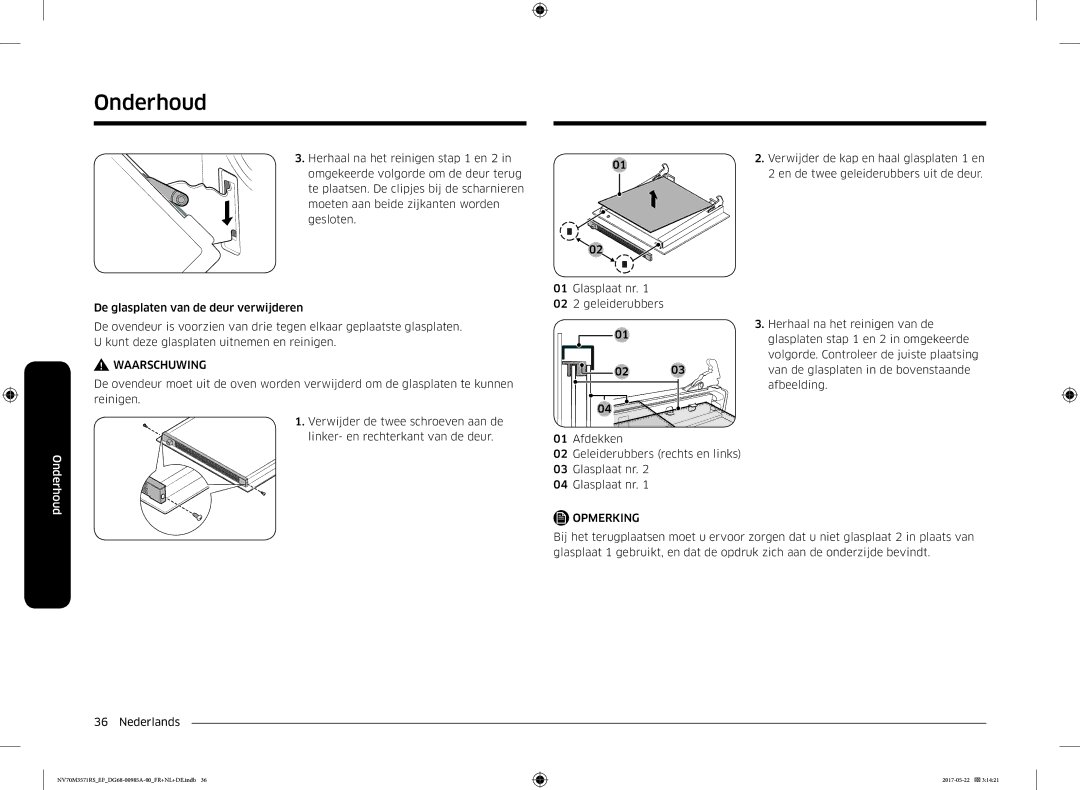 Samsung NV70M3571RS/EF manual Onderhoud 