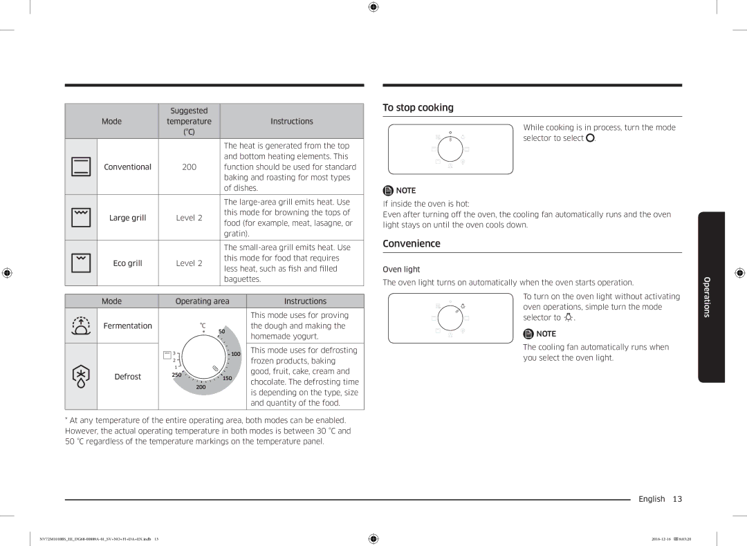 Samsung NV72M1010BS/EE, NV72M1010BS/EG manual To stop cooking, Convenience 