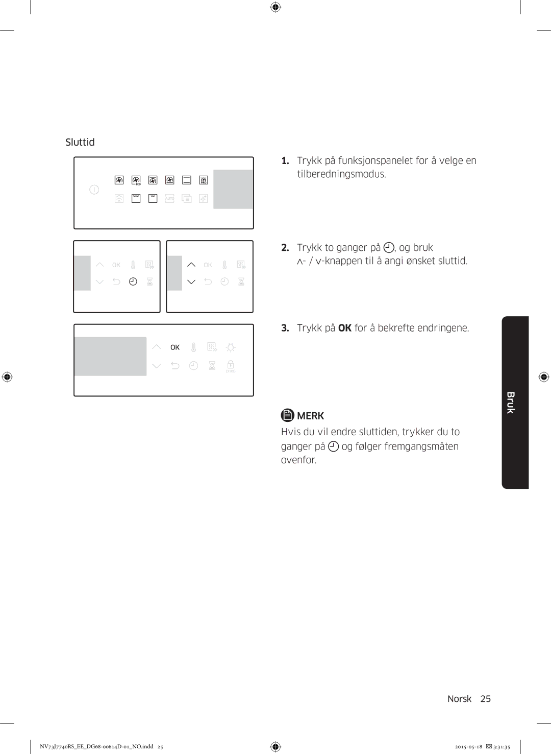 Samsung NV73J7740RS/EE manual Merk 