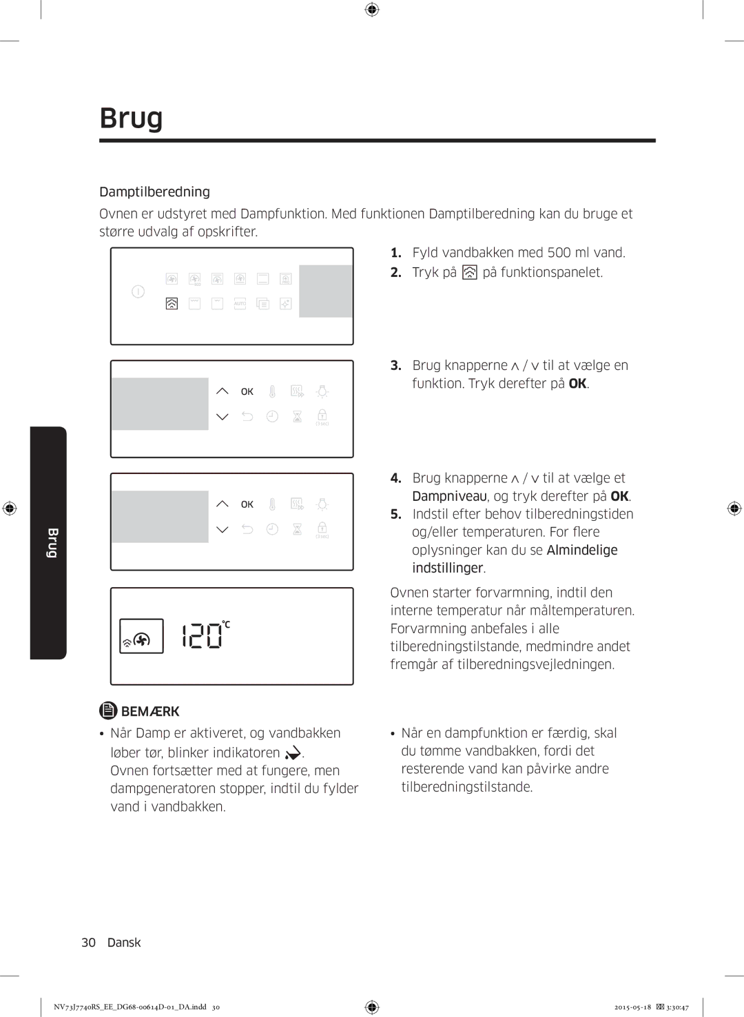 Samsung NV73J7740RS/EE manual Brug 