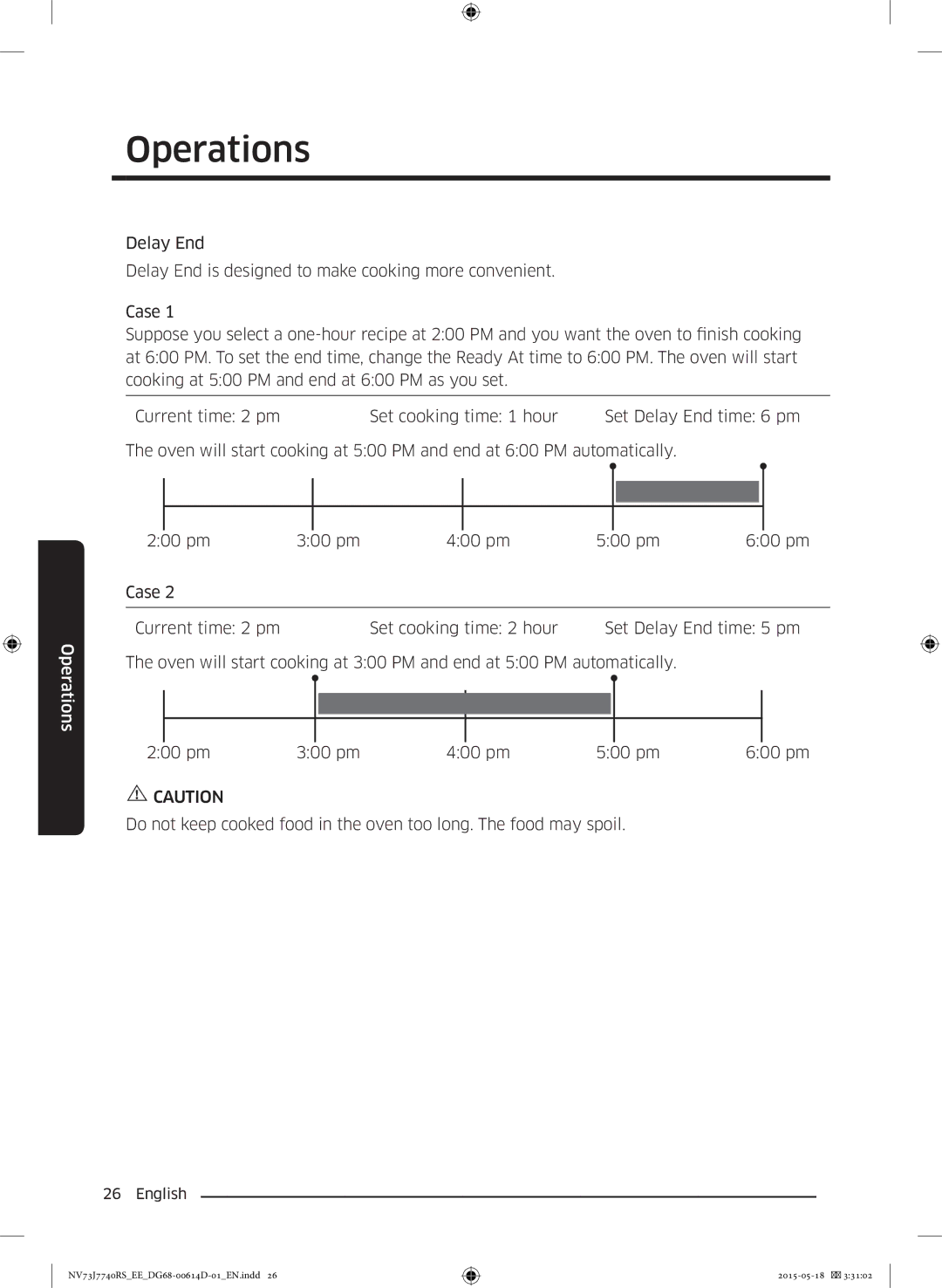 Samsung NV73J7740RS/EE manual Operations 