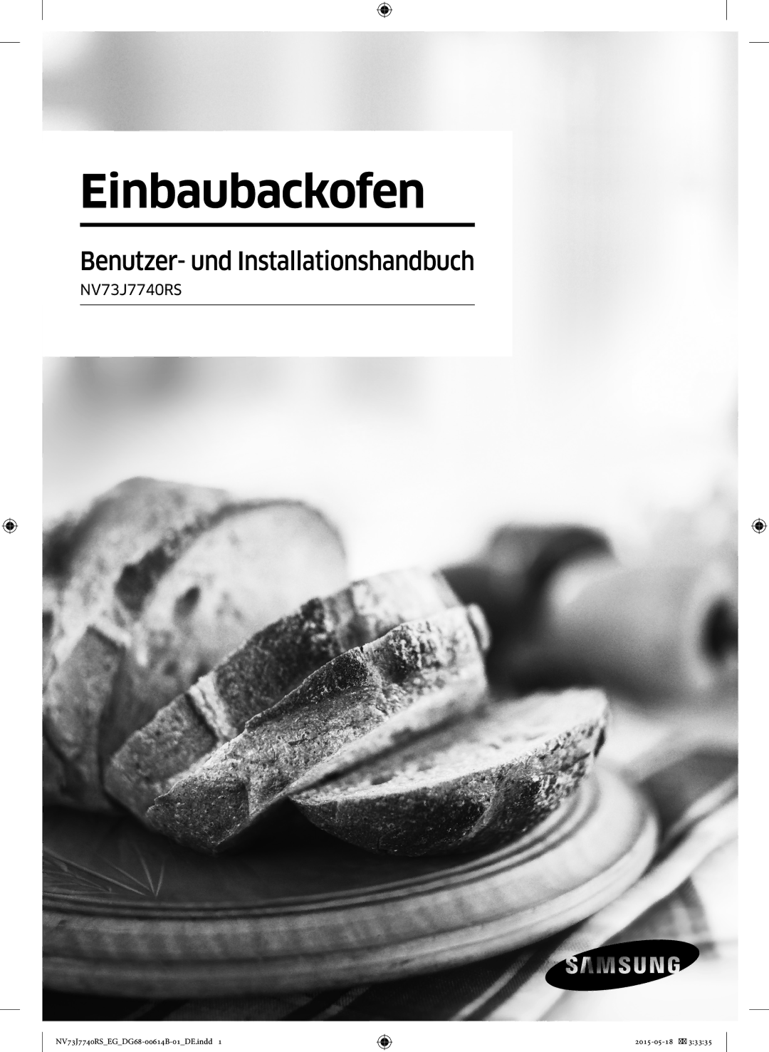 Samsung NV73J7740RS/EG manual Einbaubackofen 