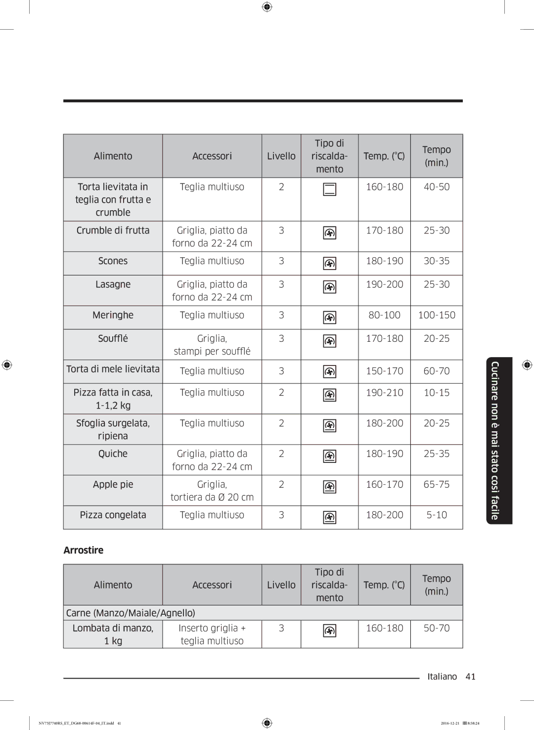 Samsung NV73J7740RS/ET manual Arrostire 