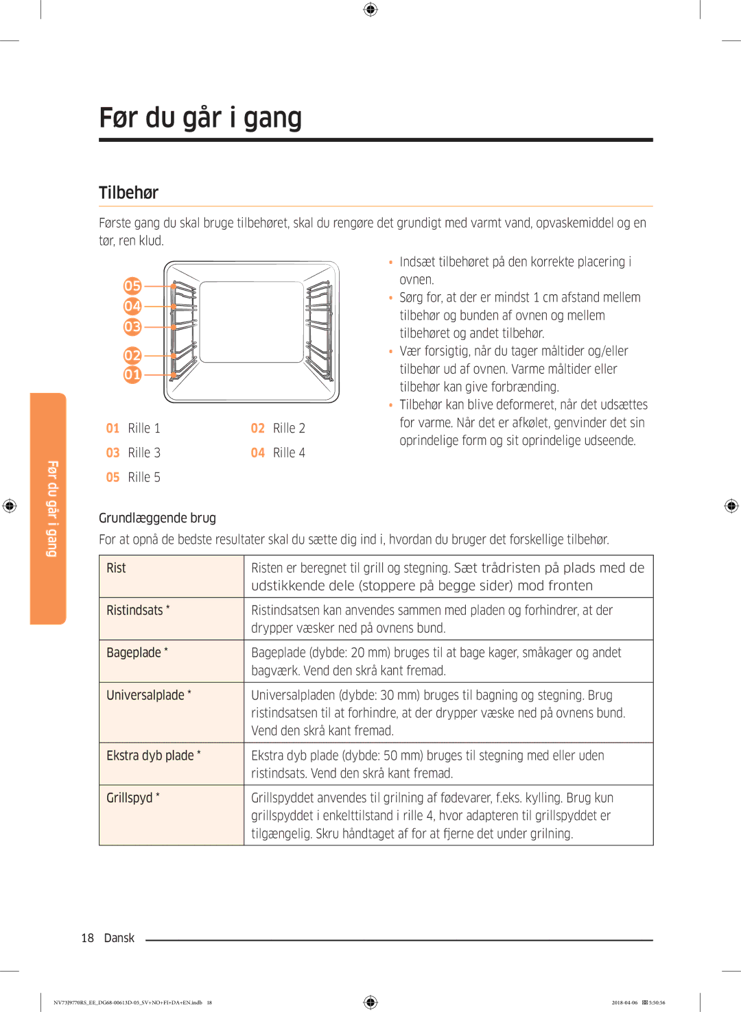 Samsung NV73J9770RS/EE manual Rille 