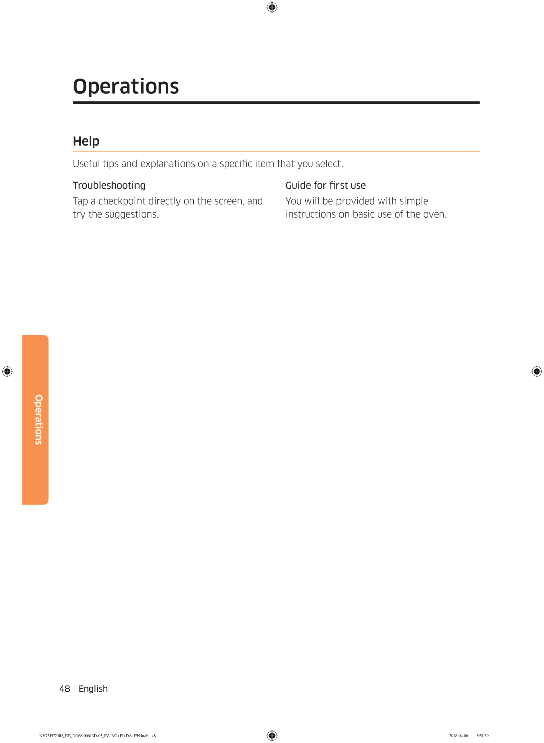 Samsung NV73J9770RS/EE manual Help 