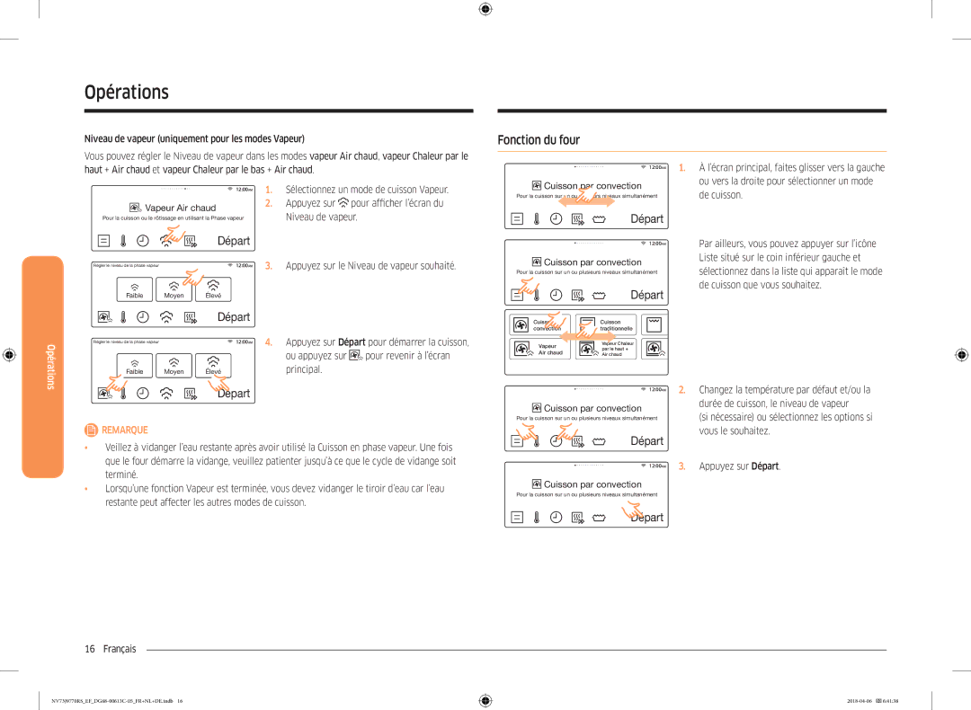 Samsung NV73J9770RS/EF manual Fonction du four 