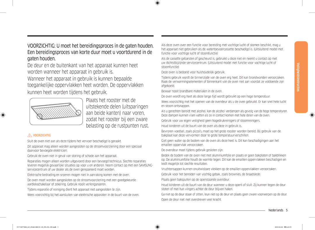 Samsung NV73J9770RS/EF manual Kunnen heet worden tijdens het gebruik 