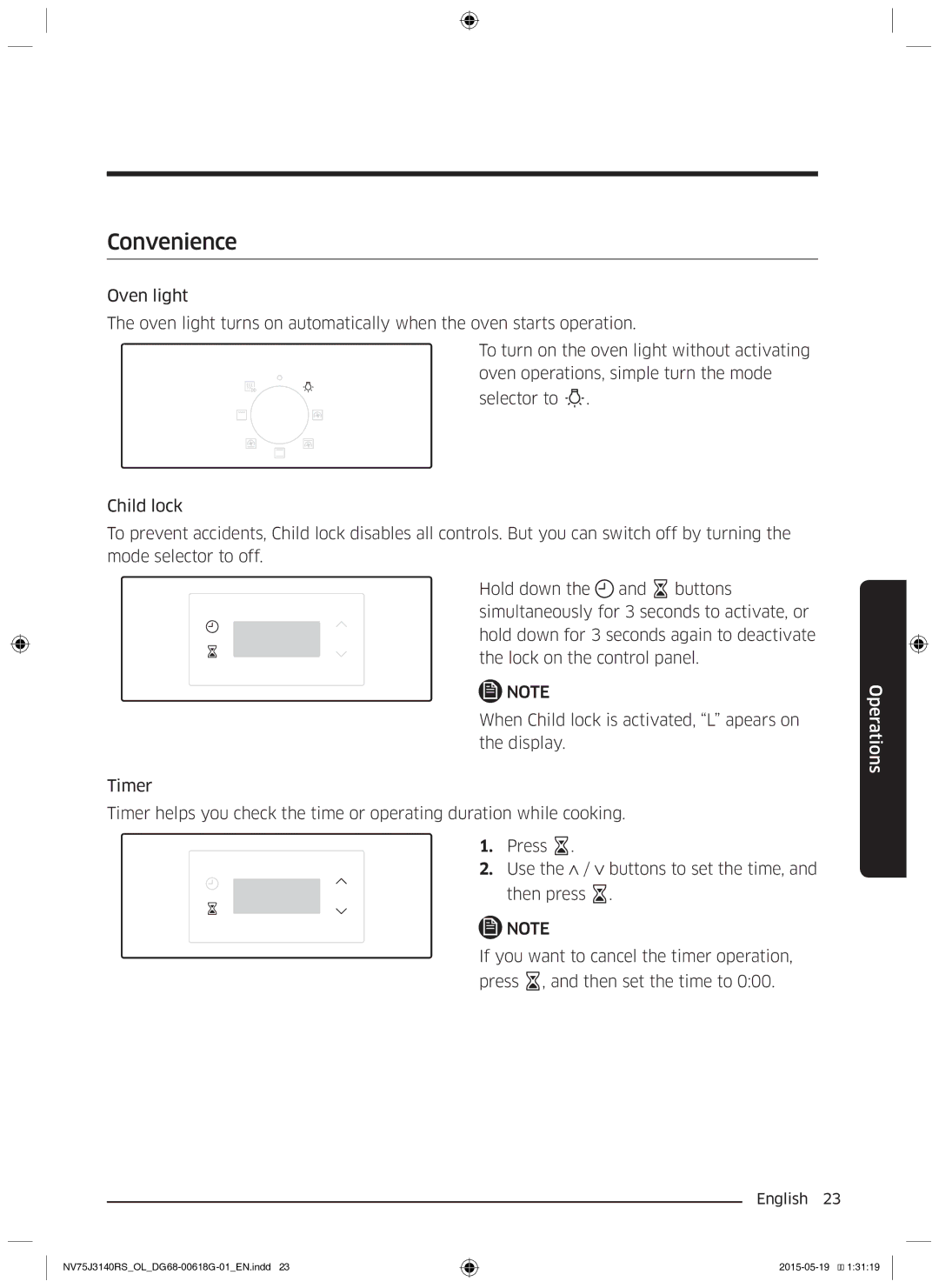 Samsung NV75J3140BB/OL, NV75J3140BS/OL, NV75J3140RS/OL manual Convenience, Press, Use the / buttons to set the time 