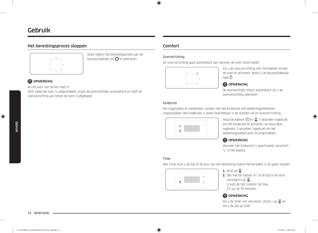 Samsung NV75J3140RS/EF manual Het bereidingsproces stoppen, Comfort 