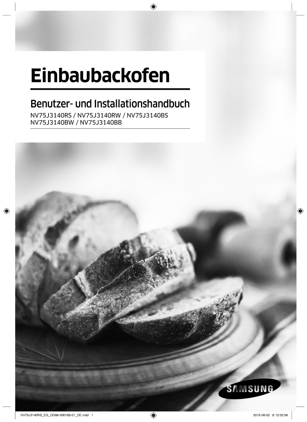 Samsung NV75J3140RS/EG manual Einbaubackofen 