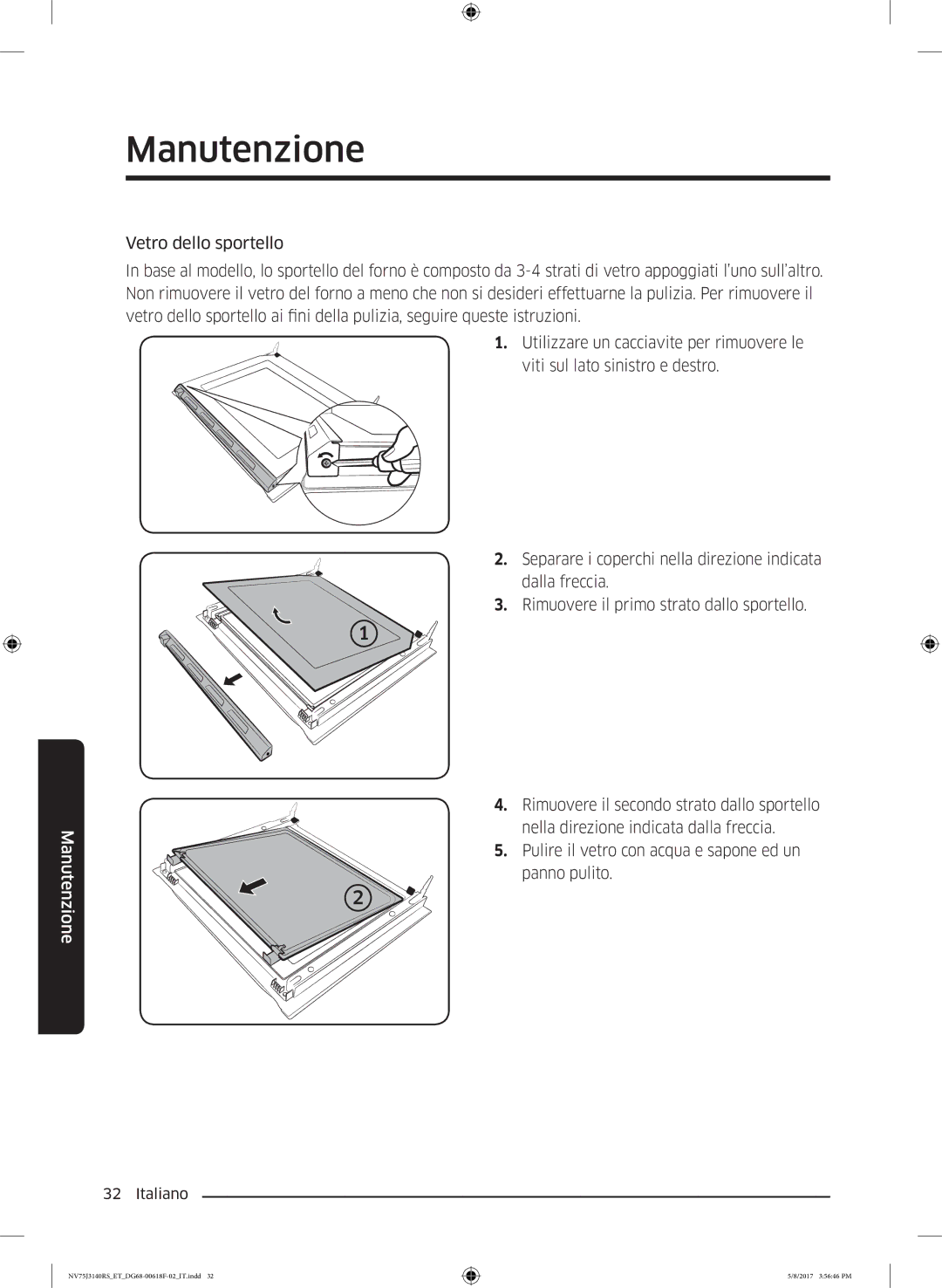 Samsung NV75J3140RS/ET manual NV75J3140RSETDG68-00618F-02IT.indd 2017 35646 PM 