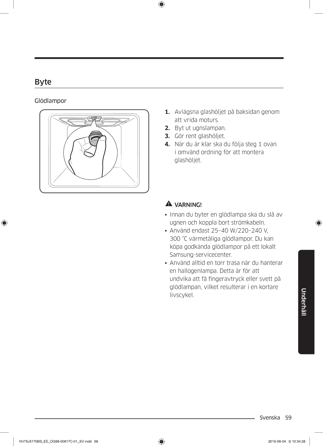 Samsung NV75J5170BS/EE manual Byte 