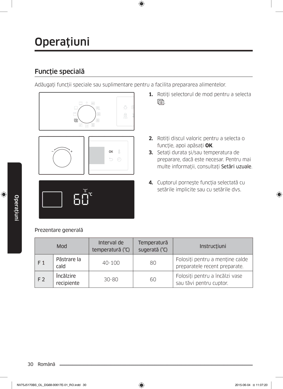 Samsung NV75J5170BS/OL manual Funcţie specială 