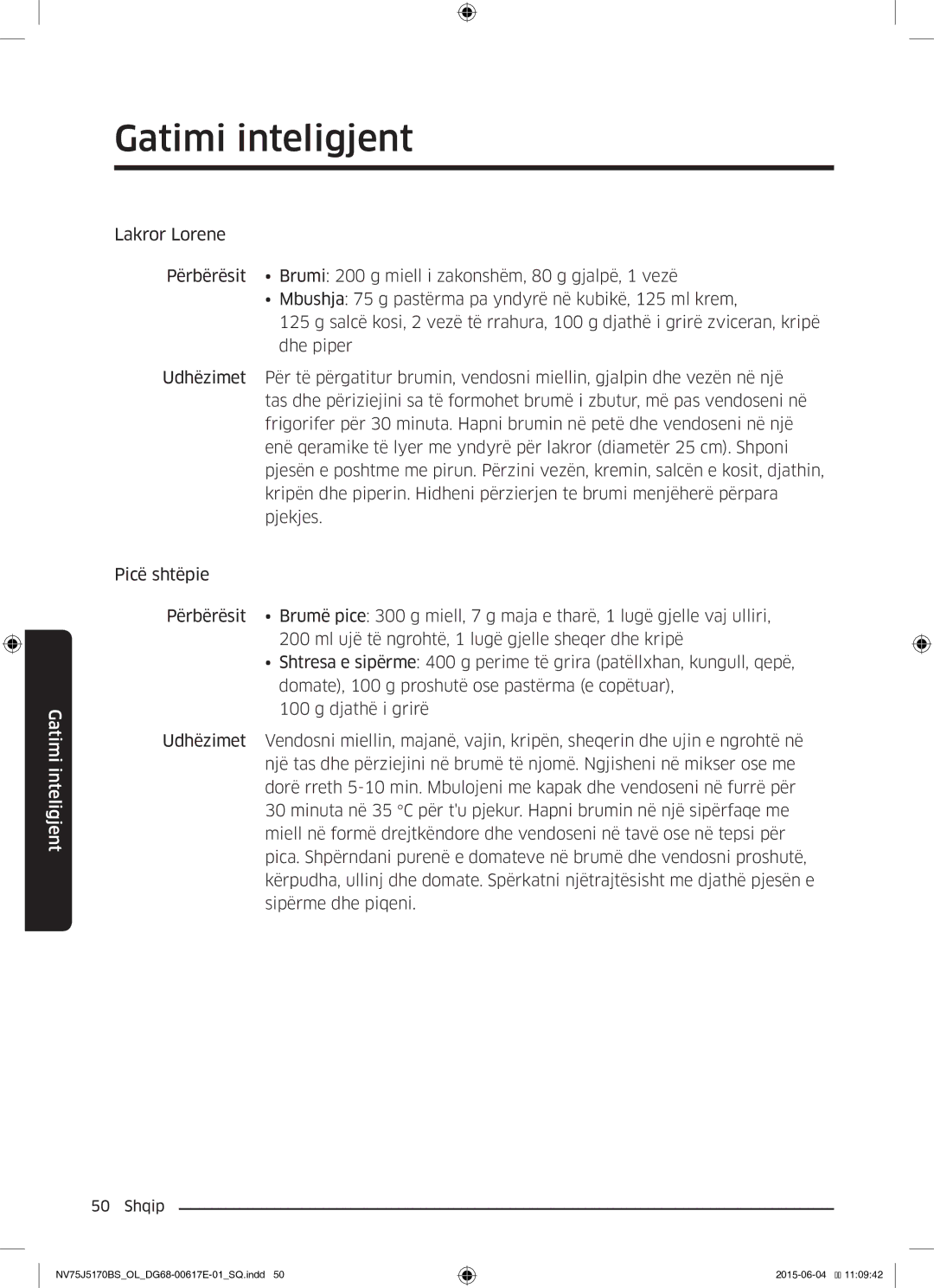 Samsung NV75J5170BS/OL manual Gatimi inteligjent 