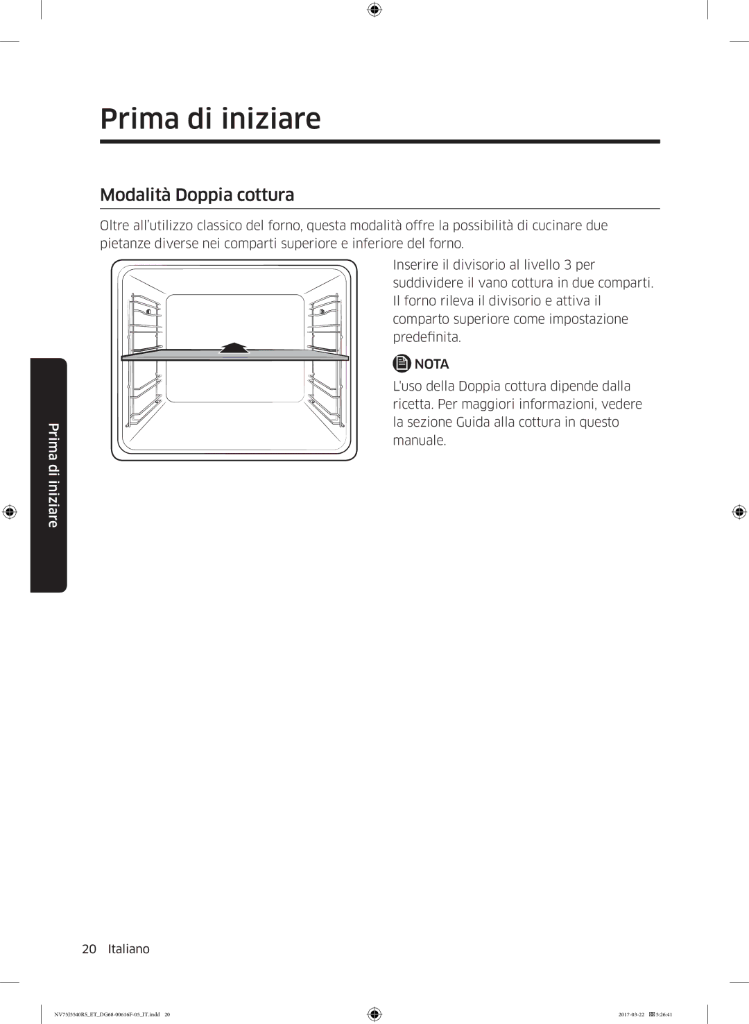 Samsung NV75J5540RS/ET manual Modalità Doppia cottura 