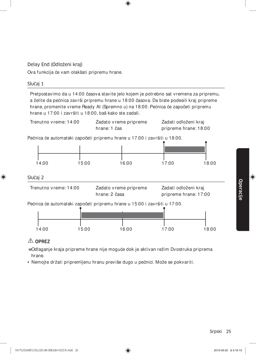 Samsung NV75J5540RS/OL manual Oprez 