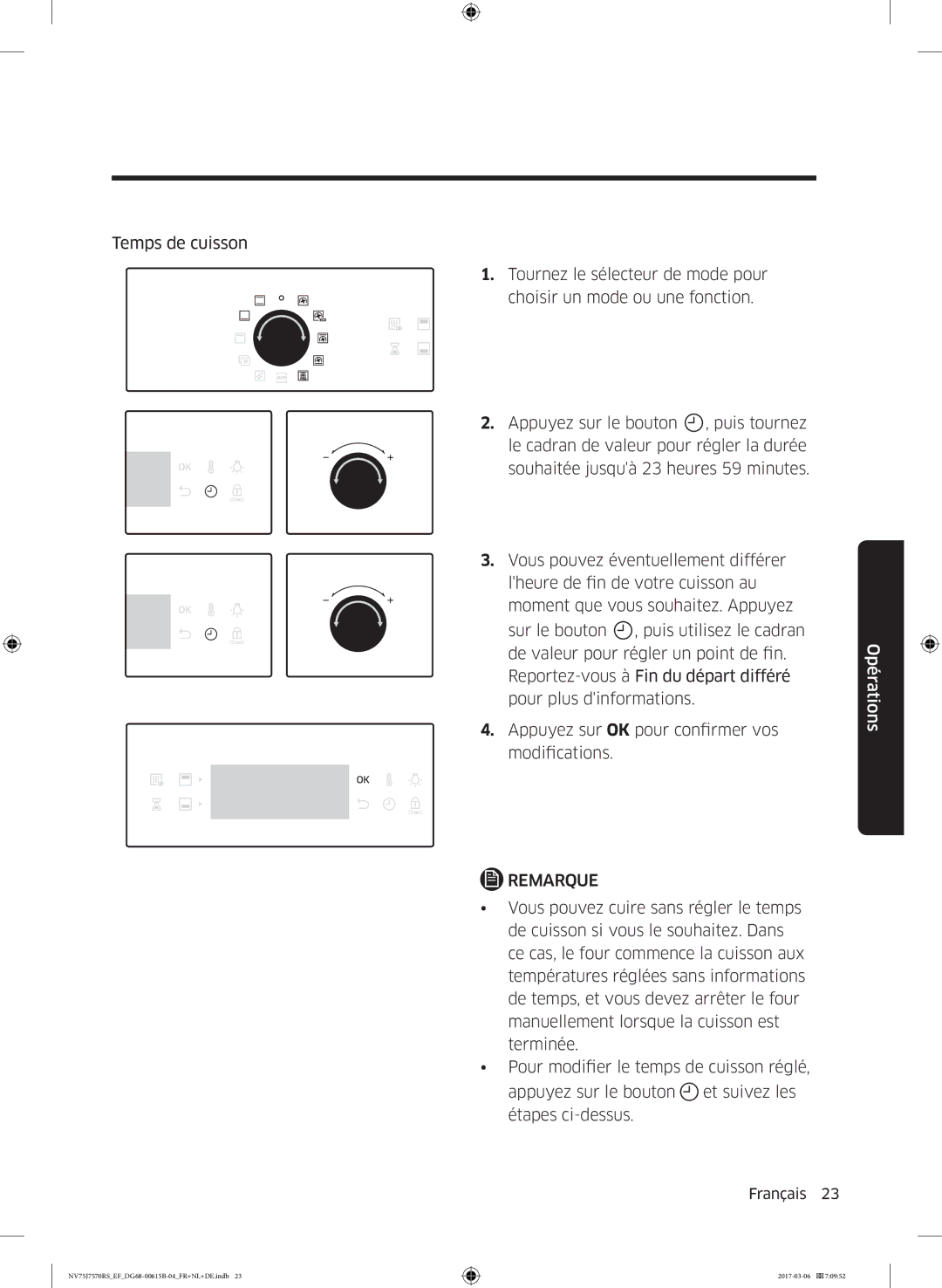 Samsung NV75J7570RS/EF manual Remarque 