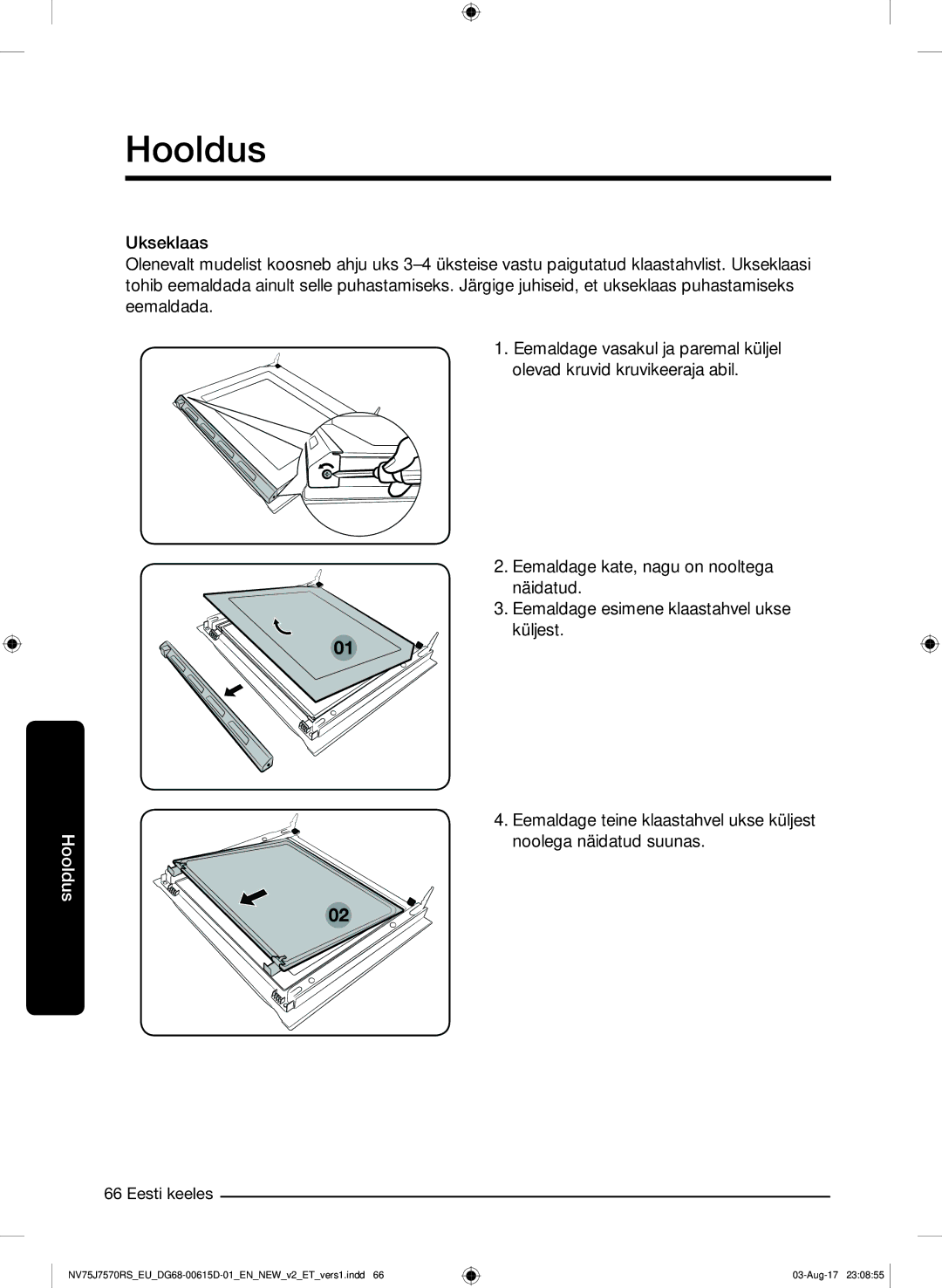 Samsung NV75J7570RS/EO manual Hooldus 