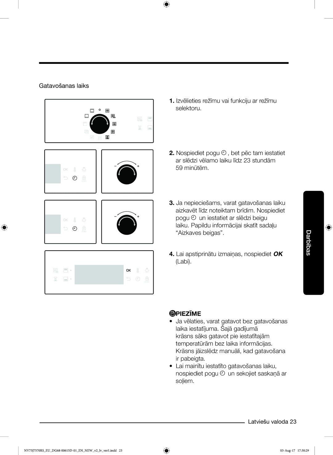 Samsung NV75J7570RS/EO manual Piezīme 